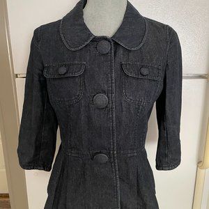 Anne Taylor Petites Denim Peplum Jacket - relisted